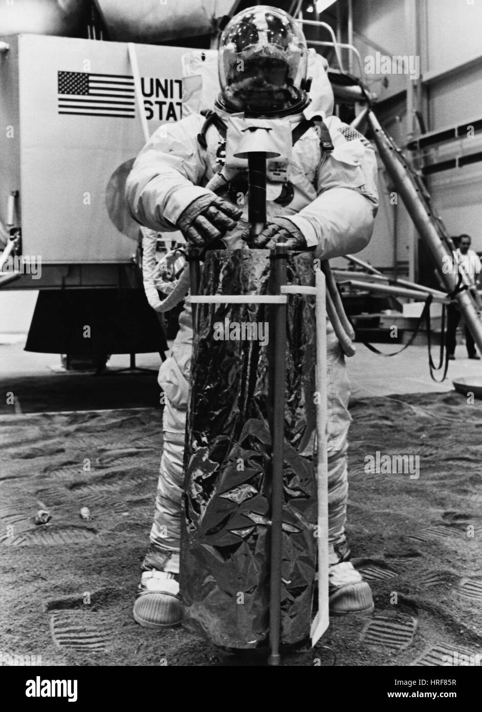 Avec l'antenne de l'astronaute Banque D'Images