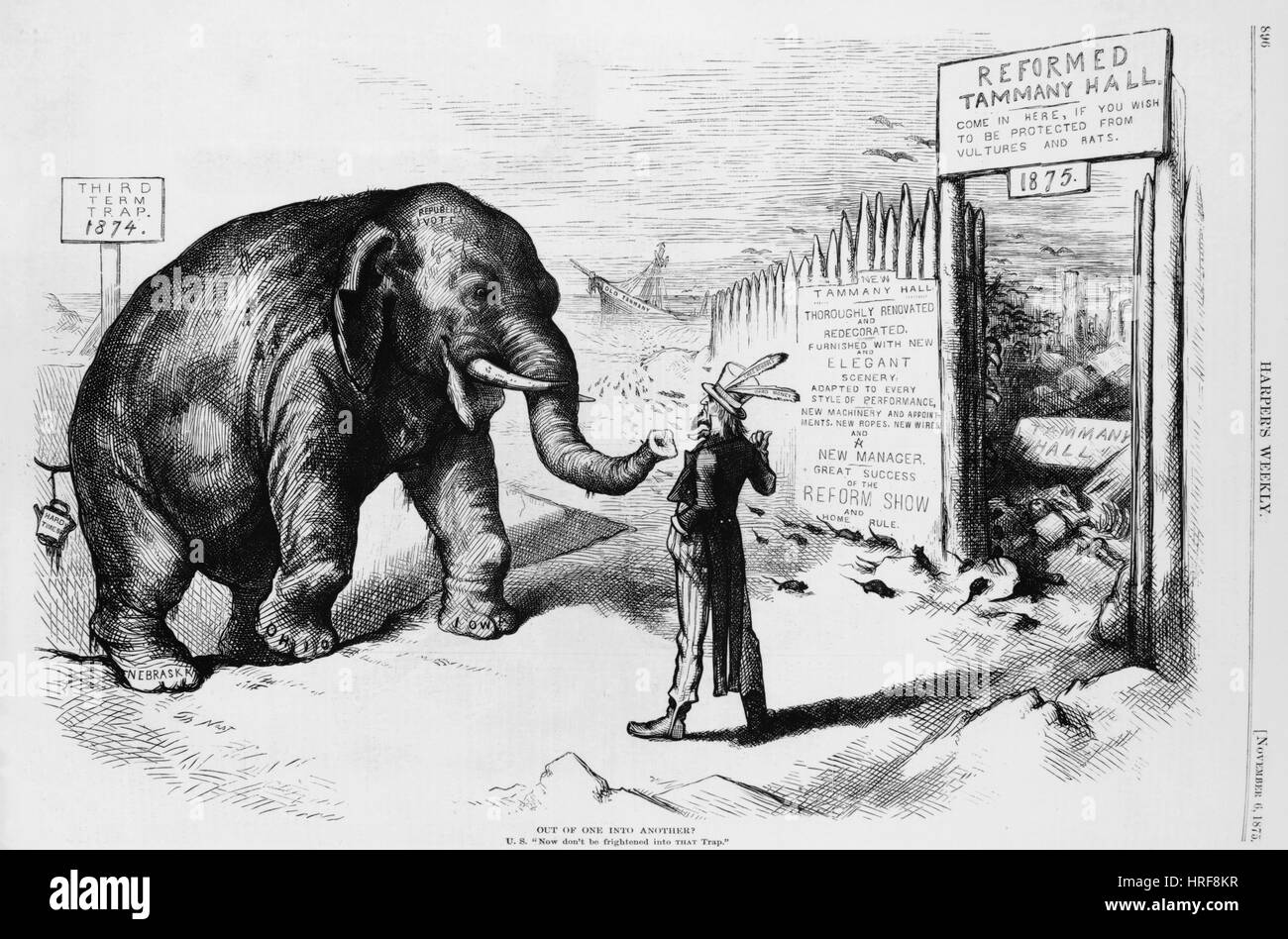 Tammany Hall humour politique Banque D'Images