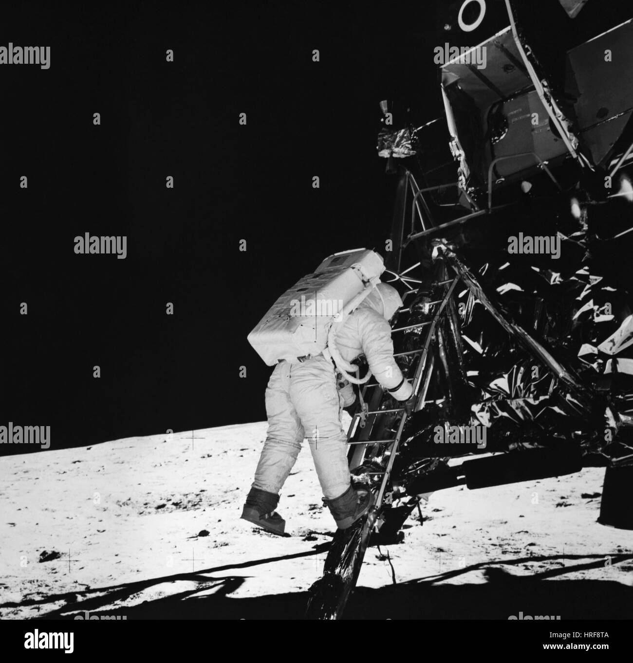 Apollo 11 sur la Lune Banque D'Images