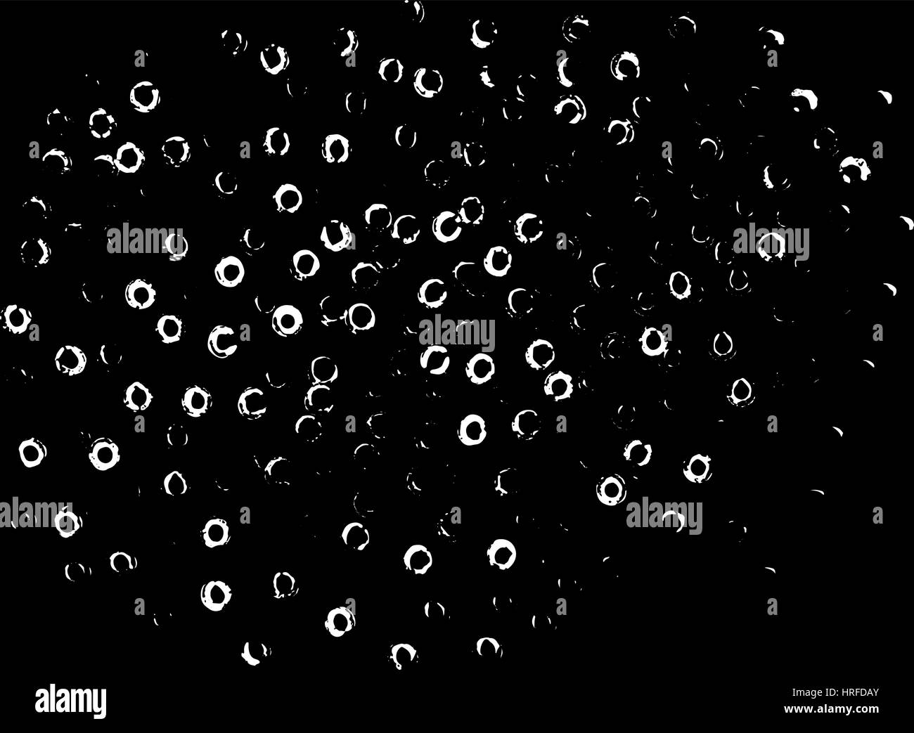 Points ronde stamp Châssis à vide de l'espace pour votre texte. Forme du cercle. Grunge texture. Illustration de Vecteur