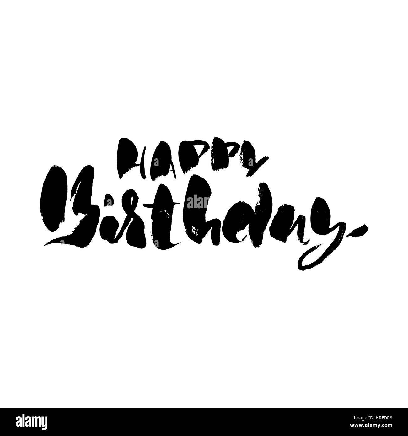 Joyeux anniversaire lettrage pour invitation et carte de souhaits, estampes et affiches. L'inscription à la main, design calligraphique. Vector illustration Illustration de Vecteur