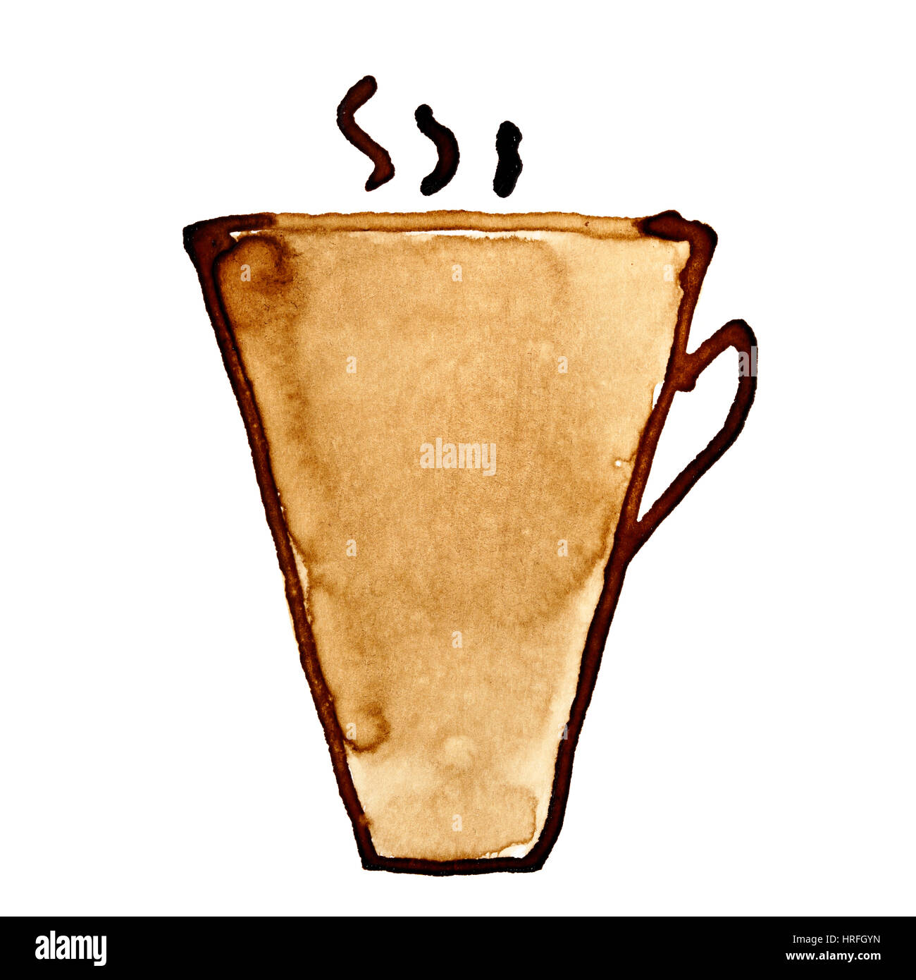 Tasse de café avec de la vapeur d'esquisser dans le café Banque D'Images