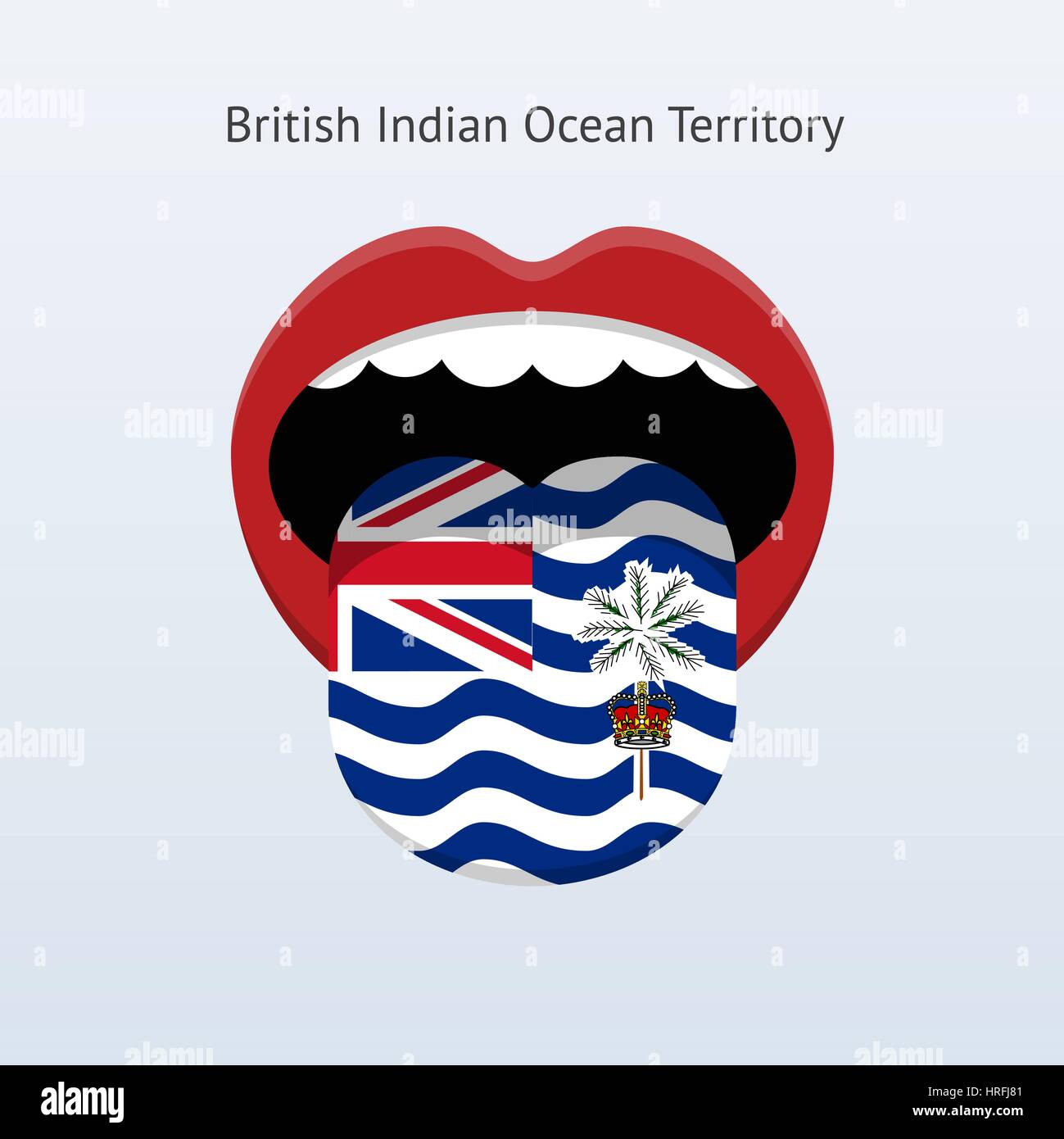 Territoire britannique de l'Océan Indien langue. Résumé Les langue. Vector illustration. Illustration de Vecteur