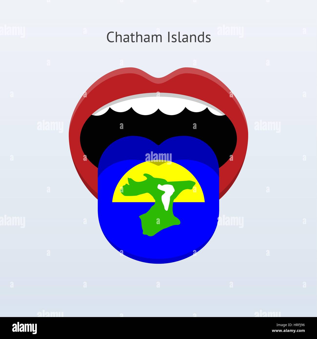 Îles Chatham langue. Résumé Les langue. Vector illustration. Illustration de Vecteur