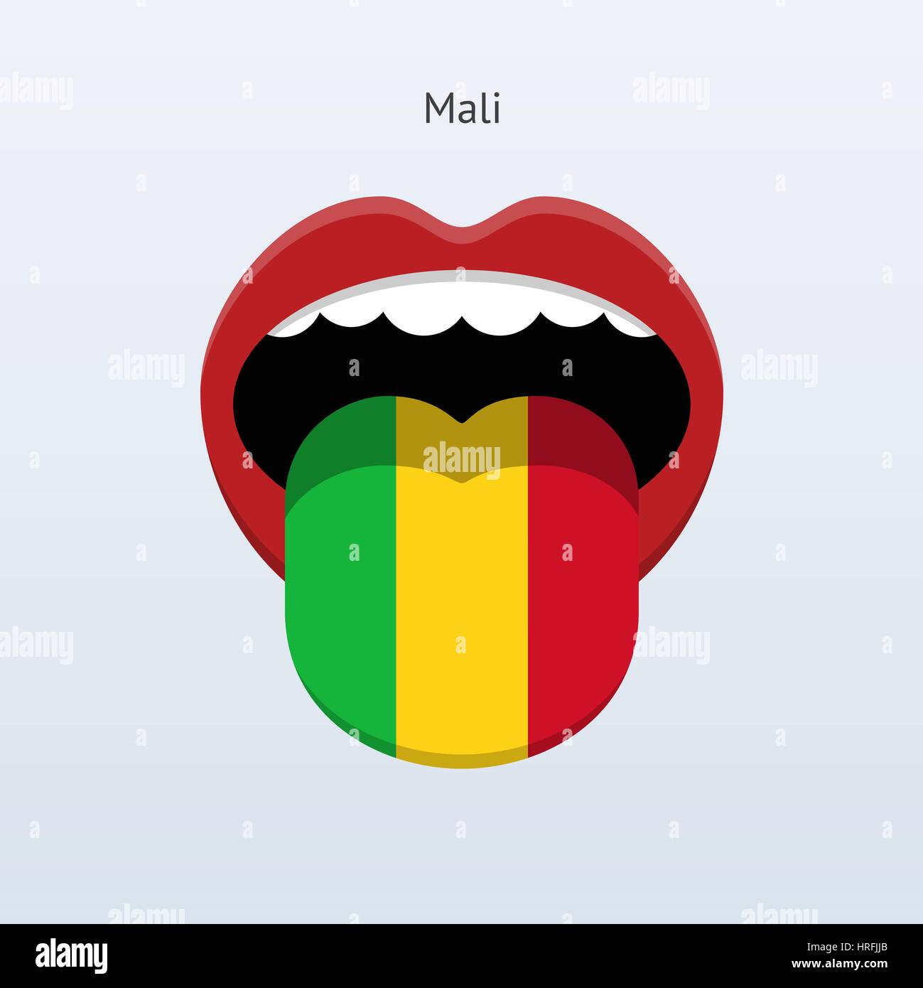 Mali langue. Résumé Les langue. Vector illustration. Illustration de Vecteur