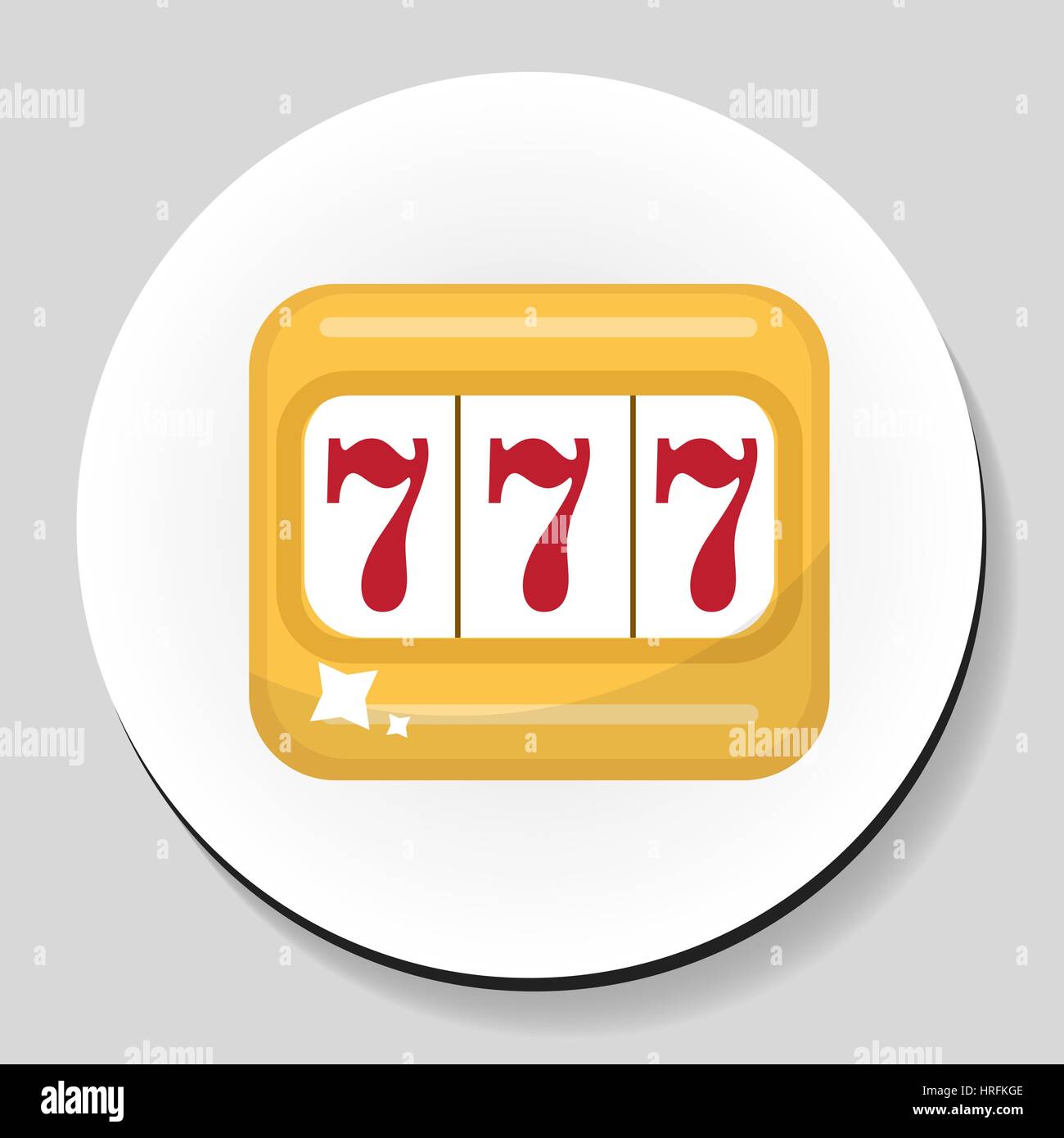 Le bandit manchot icône sticker style plat. Vector illustration. Illustration de Vecteur