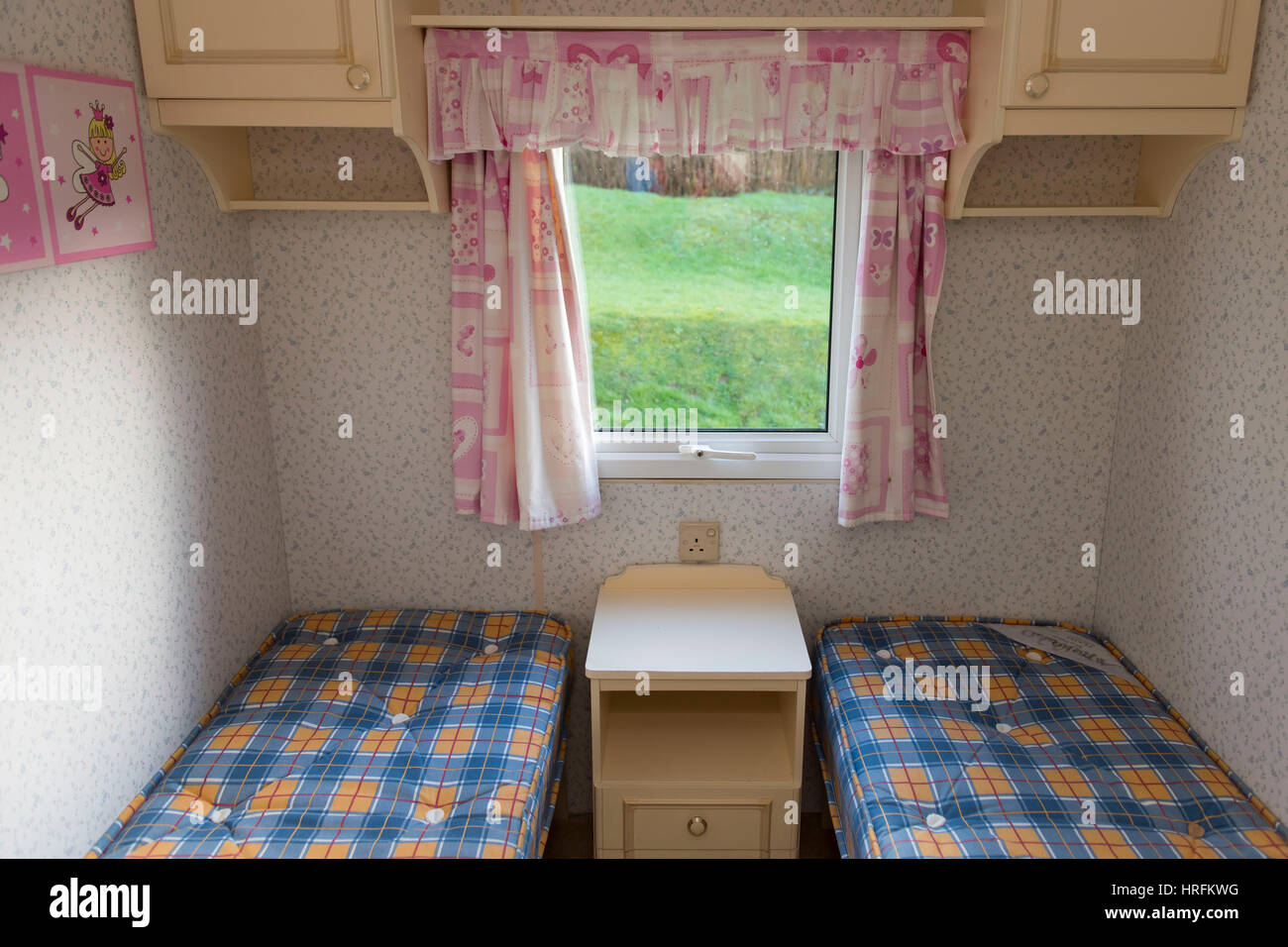Un mobil-home de vacances dans l'ouest du pays de Galles, Royaume-Uni. Banque D'Images