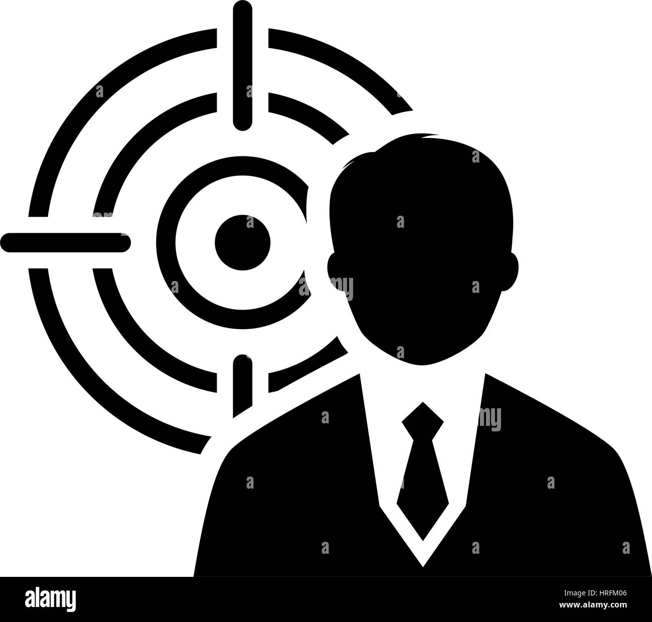 Les objectifs de l'icône. Modèle plat. Illustration de Vecteur