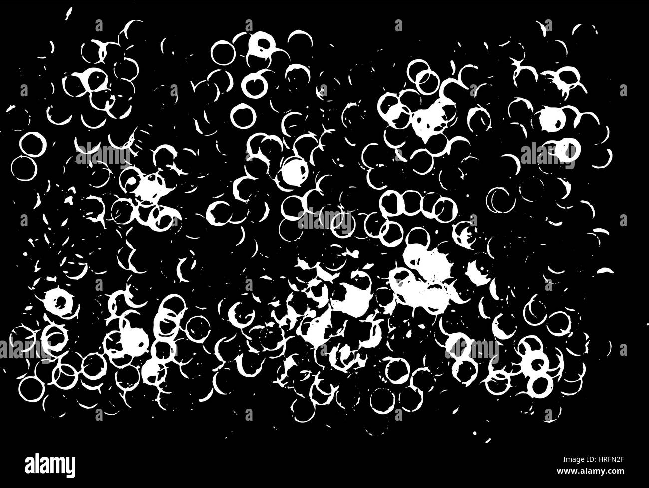 Points ronde stamp Châssis à vide de l'espace pour votre texte. Forme du cercle. Grunge texture. Illustration de Vecteur