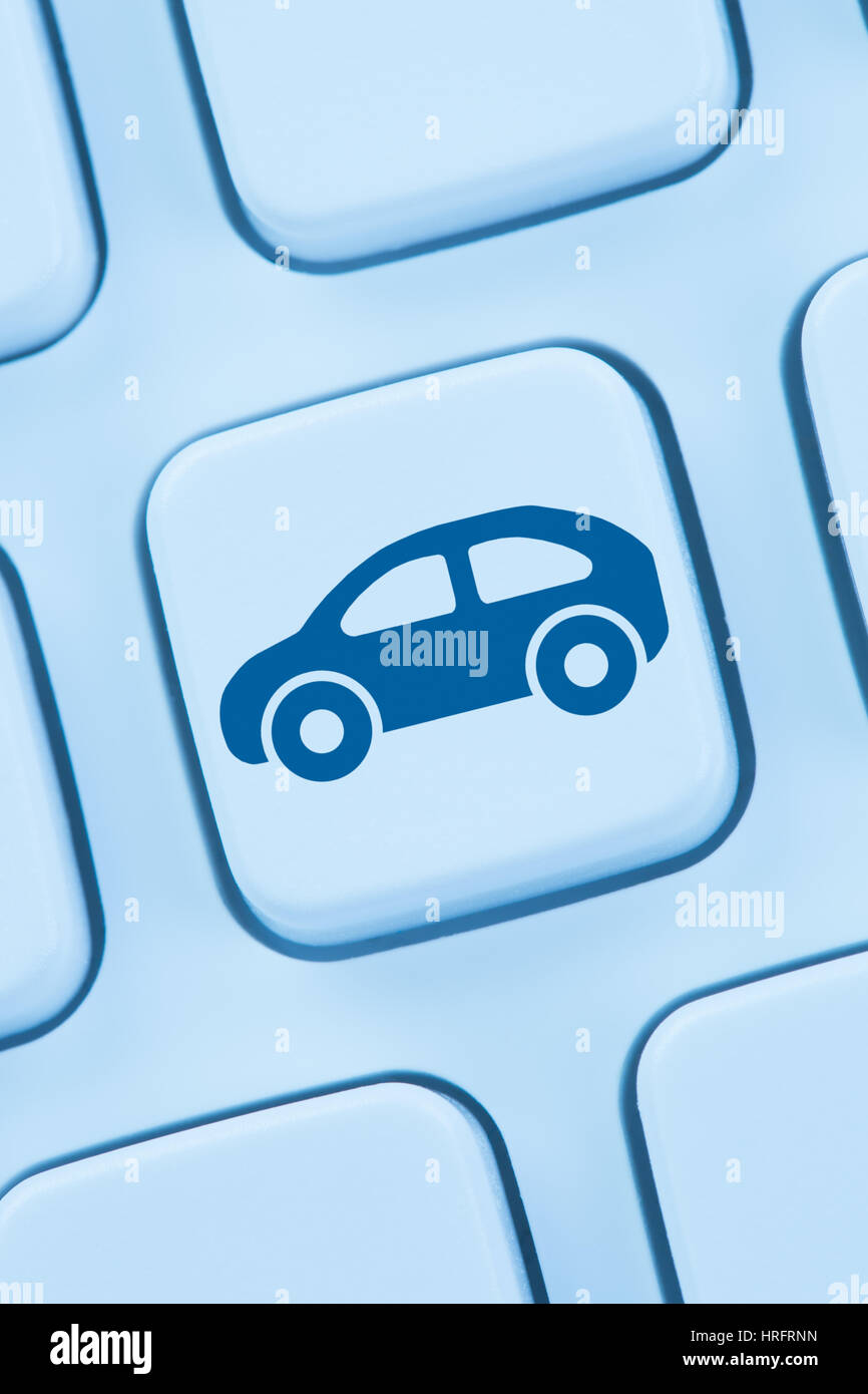 Vente Achat Location de voitures en ligne location de voitures louer acheter ordinateur clavier web embauche Banque D'Images
