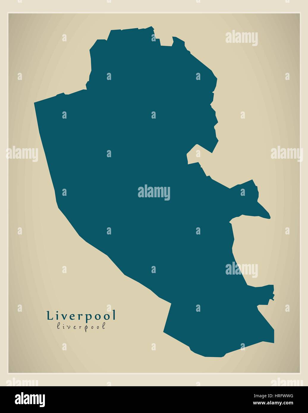 Plan de la ville moderne - Liverpool Angleterre illustration Illustration de Vecteur