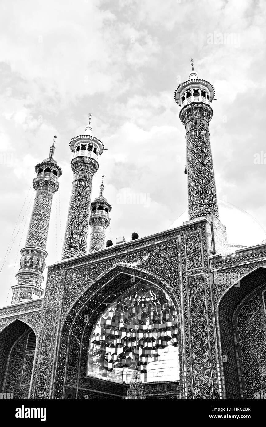 Flou dans l'Iran et l'ancienne religion mosquée architecture perse Banque D'Images