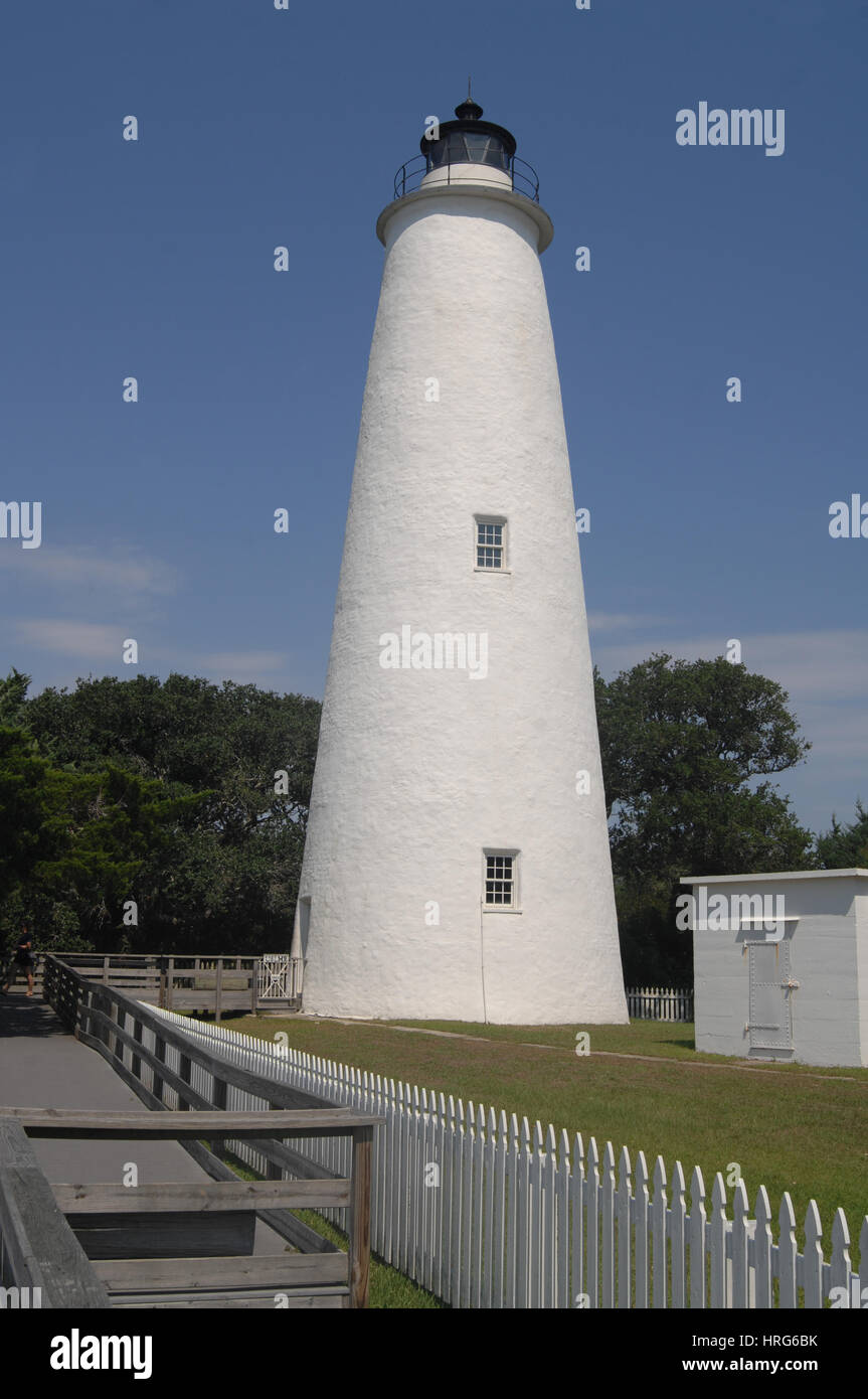 Parc historique national du phare d'Ocracoke, North Carolina Banque D'Images