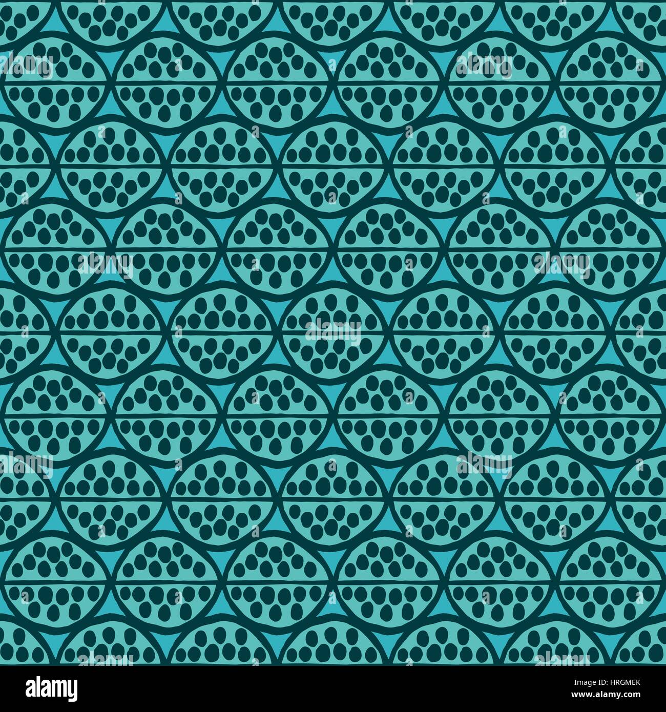 Primitive transparente modèle floral abstrait avec les feuilles. L'origine ethnique, tribal, géométrie simpliste des tons bleu sarcelle. Le design textile. Illustration de Vecteur