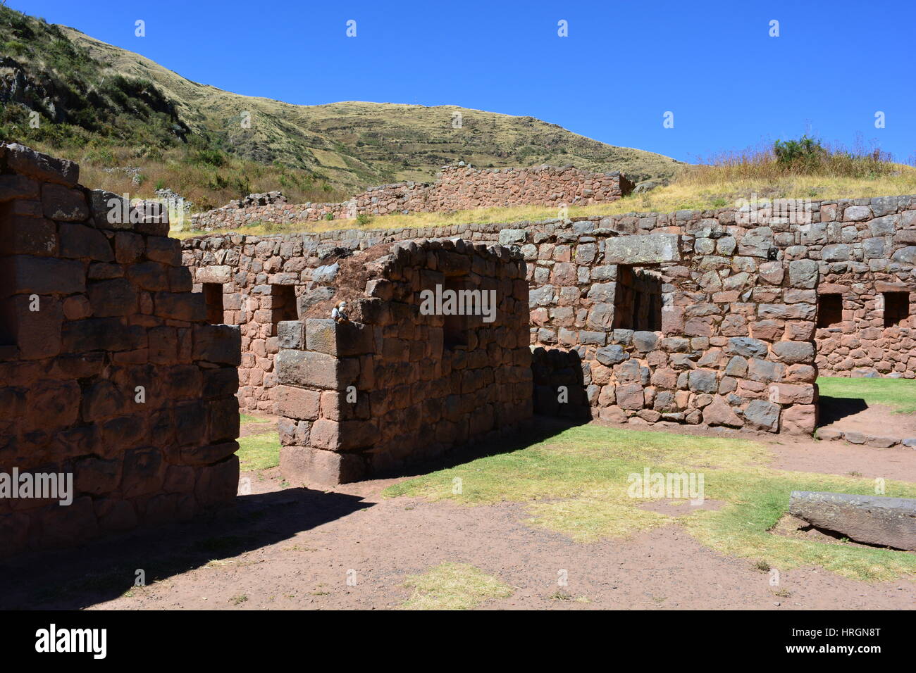 Ruines de l'ancienne ville inca de Tipón, près de Cusco, Pérou Banque D'Images