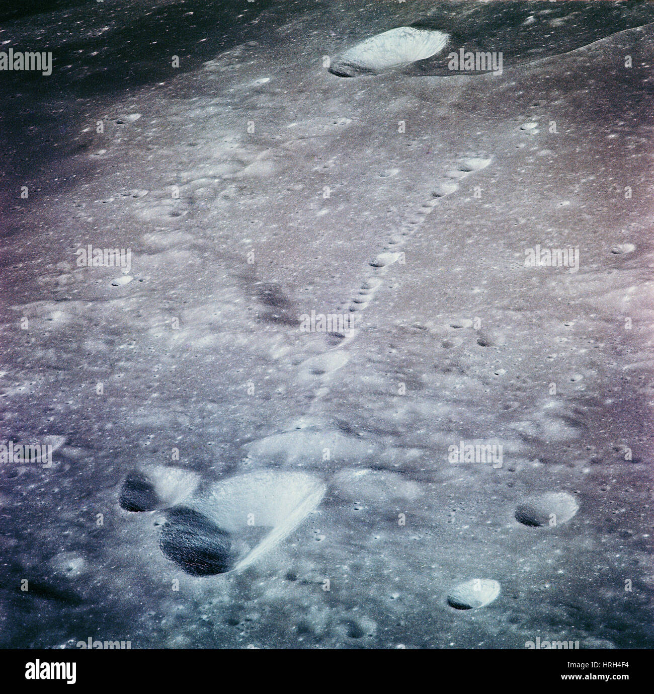La surface lunaire d'Apollo 14 Banque D'Images