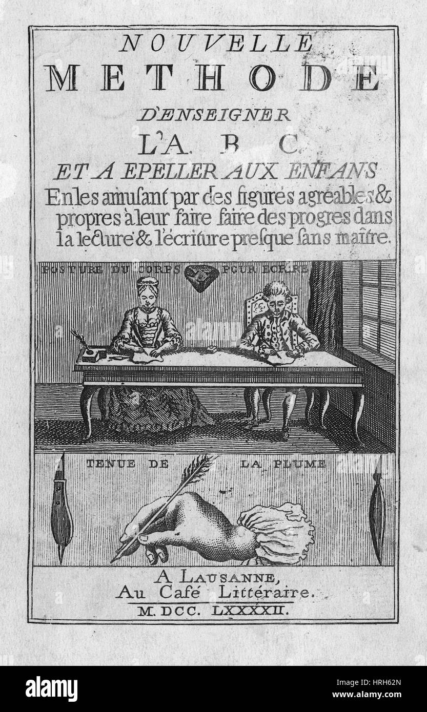Frontispice d'apprêt français, 1792 Banque D'Images