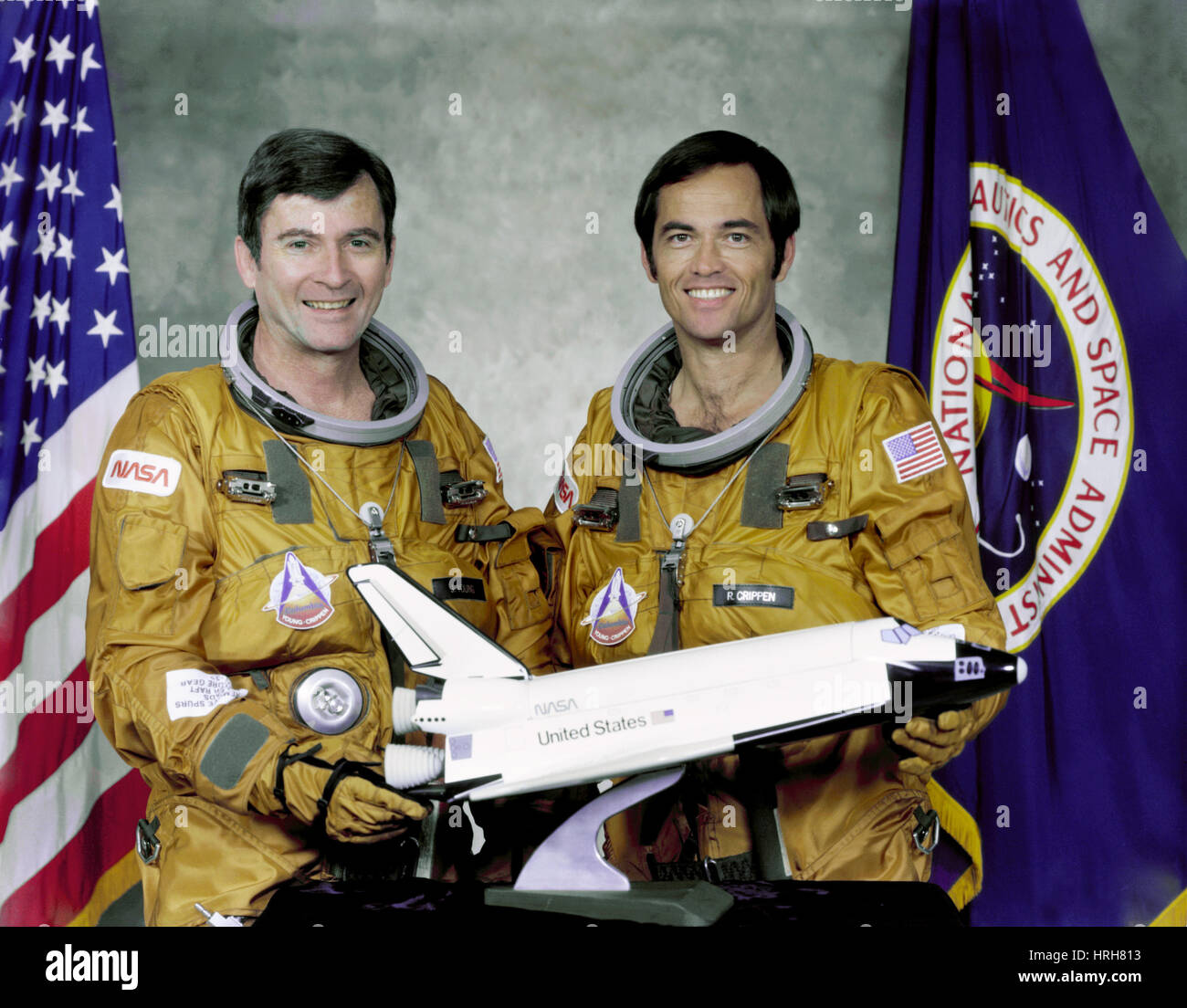 STS-1, les astronautes de la navette spatiale Columbia, 1981 Banque D'Images