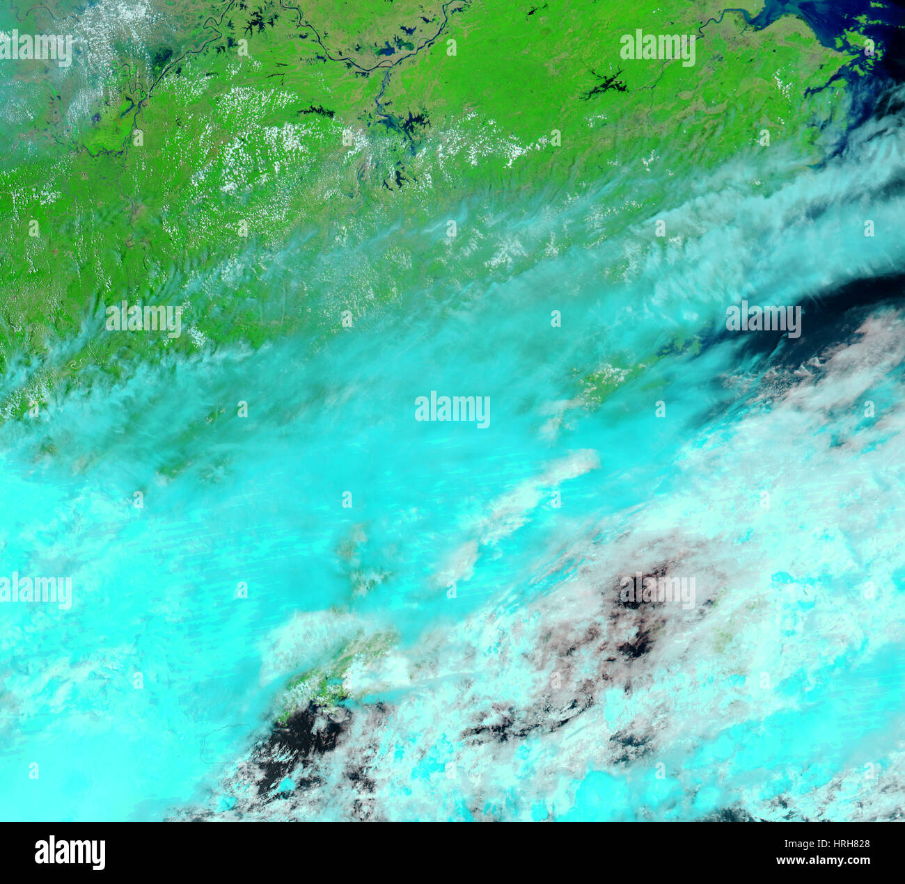 Les inondations dans la province de Jiangxi, Chine Banque D'Images