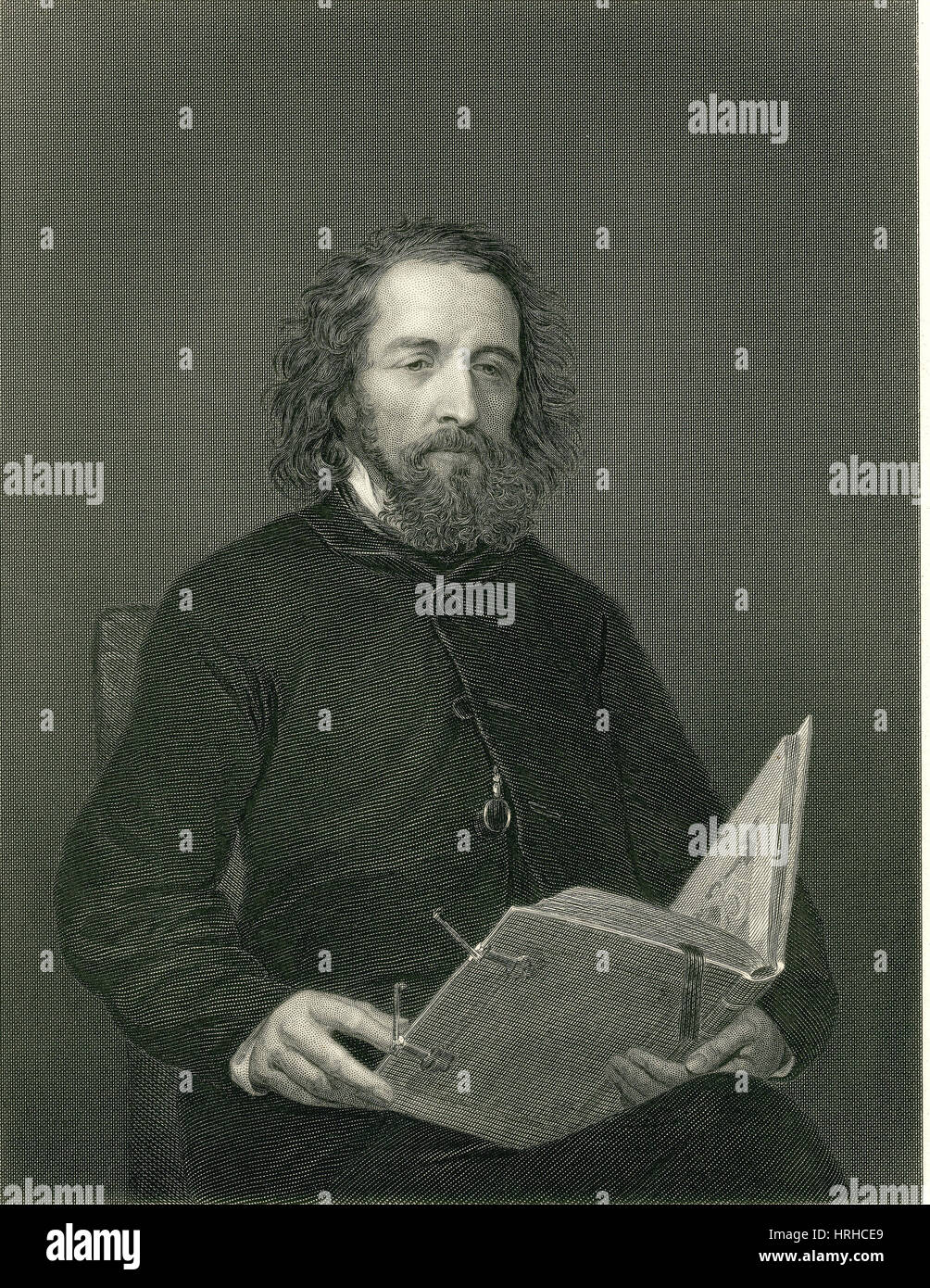 Alfred, Lord Tennyson, poète officiel en anglais Banque D'Images