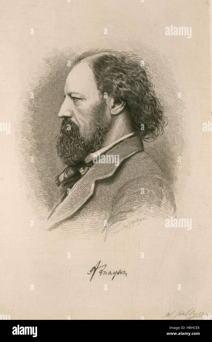 Alfred, Lord Tennyson, poète officiel en anglais Banque D'Images