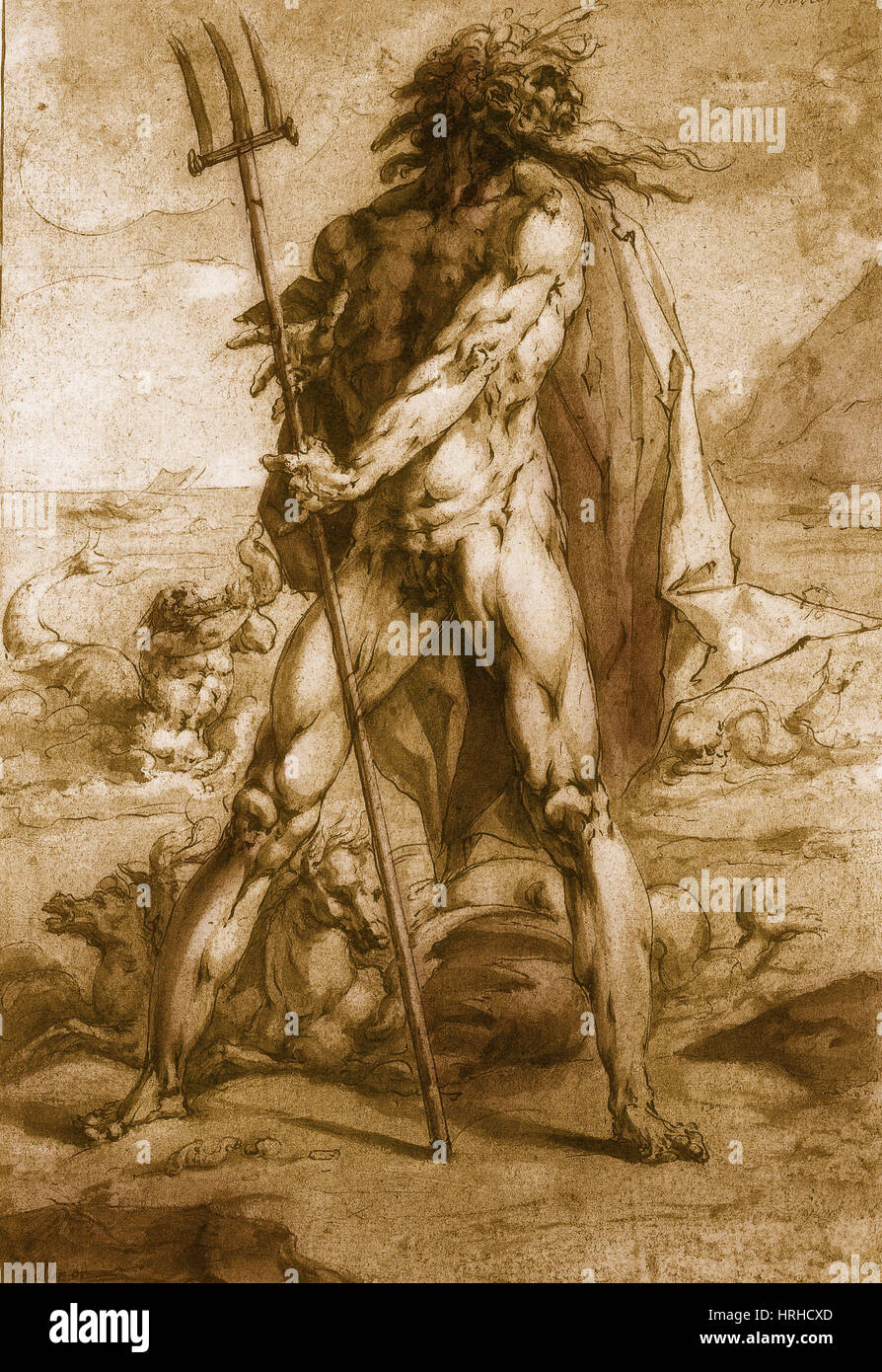 Neptune, dieu romain Banque D'Images