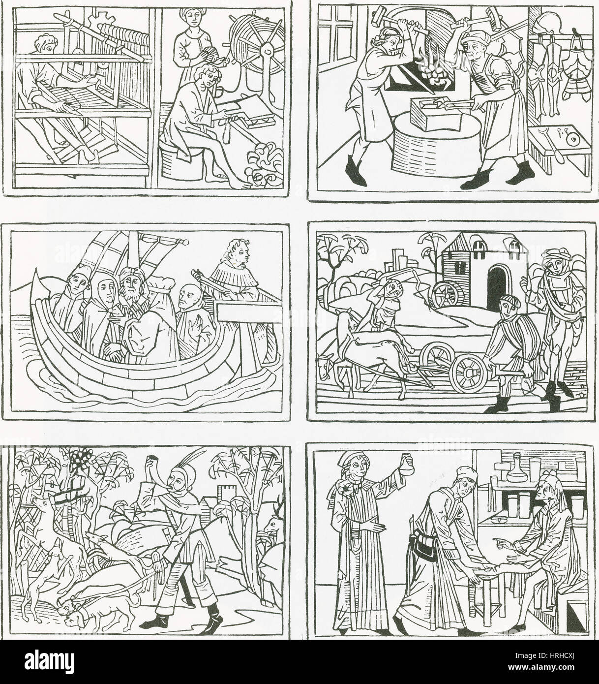 Métiers, 1475 Banque D'Images