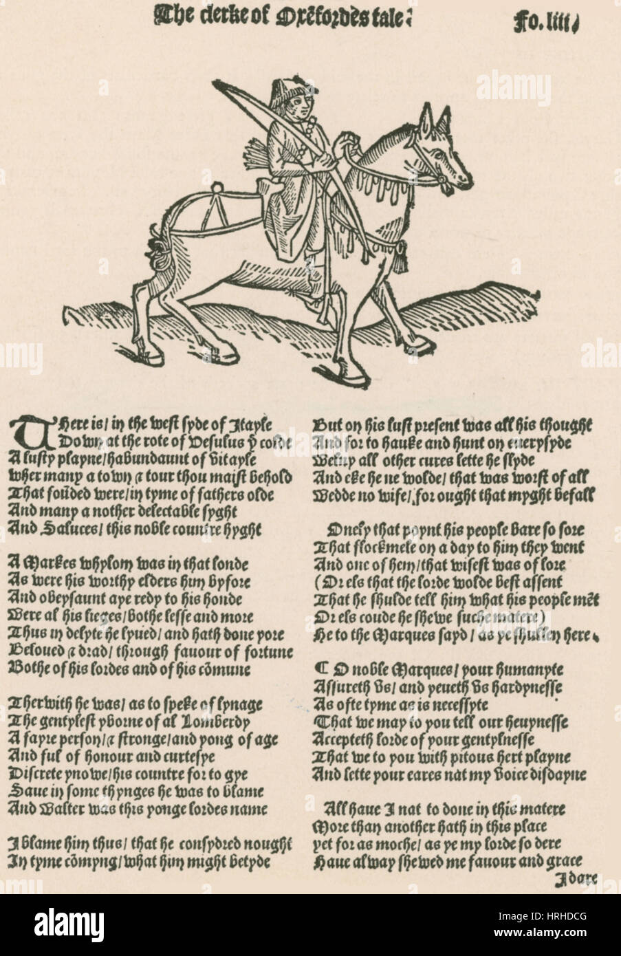 Geoffrey Chaucer, les Contes de Canterbury Banque D'Images