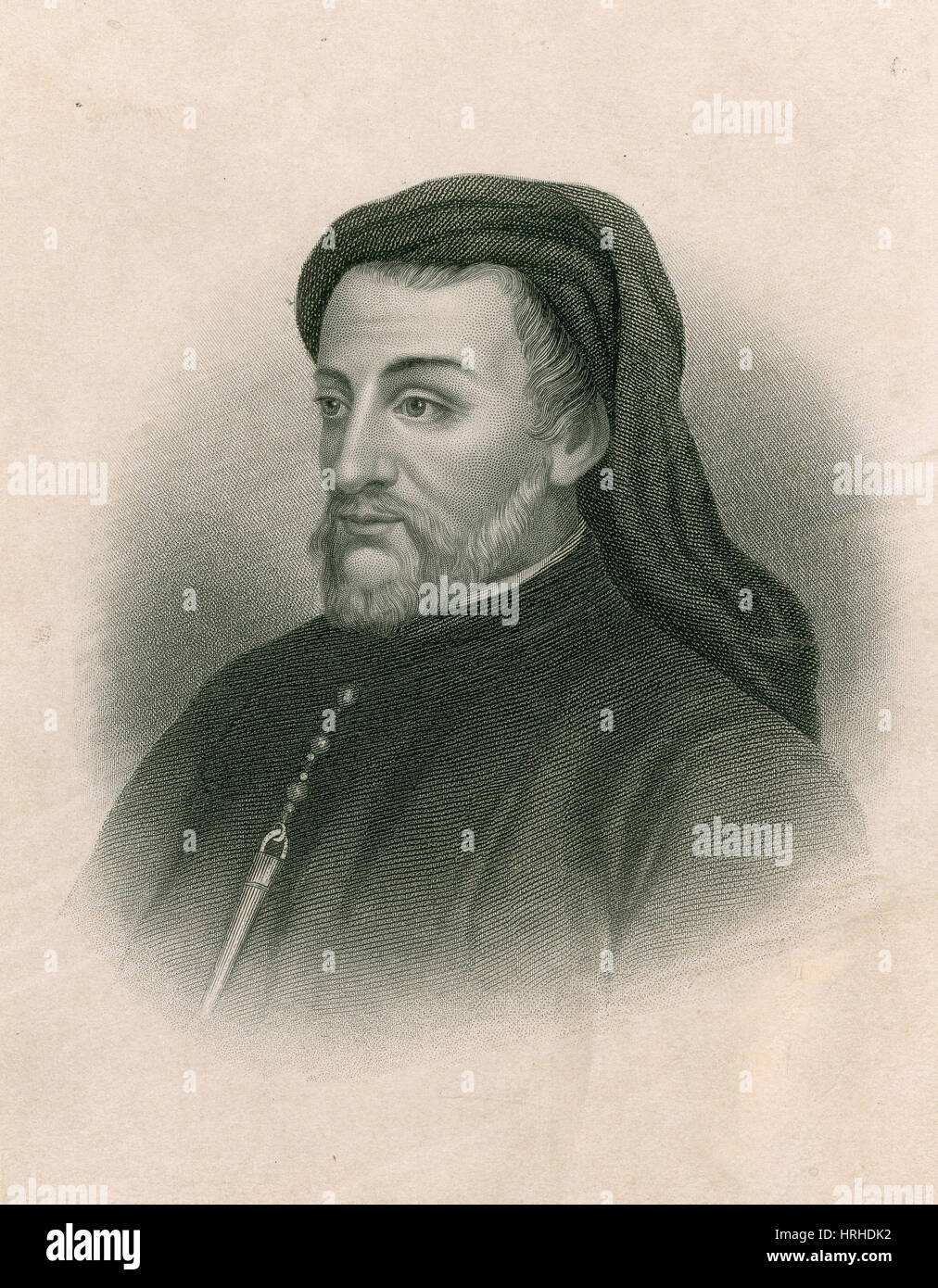Geoffrey Chaucer, père de la littérature anglaise Banque D'Images