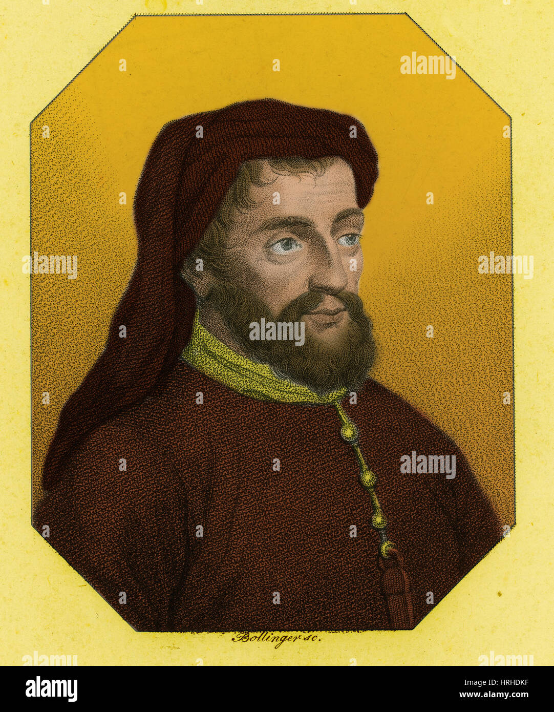 Geoffrey Chaucer, père de la littérature anglaise Banque D'Images