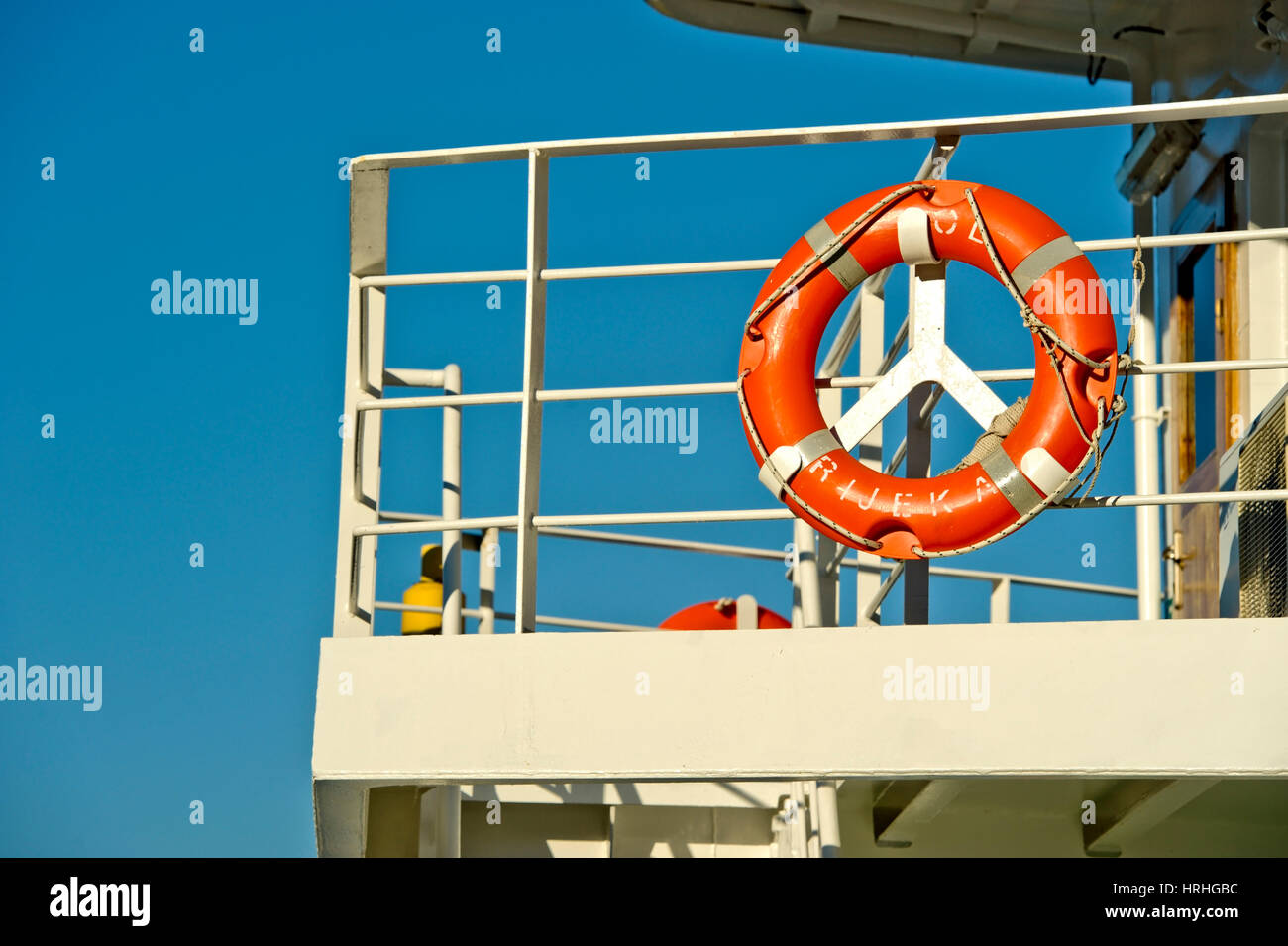 Schiff am Rettungsring - bouée sur le bateau Banque D'Images