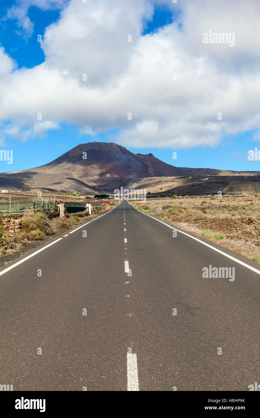 Image de road à Lanzarote, îles canaries, espagne Banque D'Images
