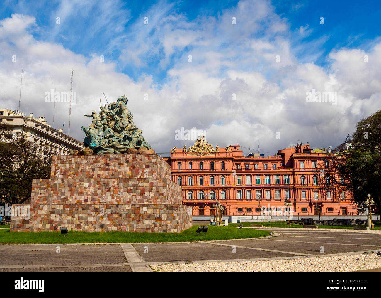 Vue de la Casa Rosada, sur la Plaza de Mayo, Monserrat, ville de Buenos Aires, province de Buenos Aires, Argentine Banque D'Images