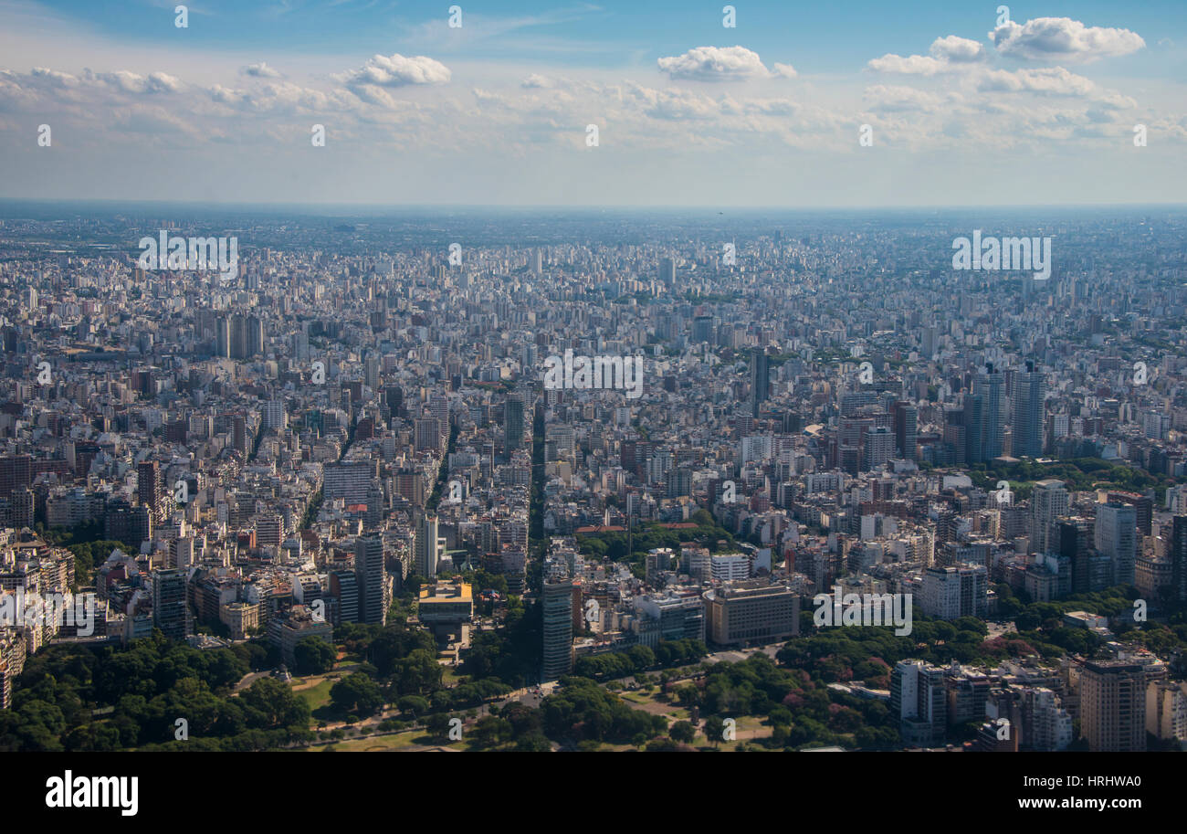 Vue aérienne de Buenos Aires, Argentine Banque D'Images