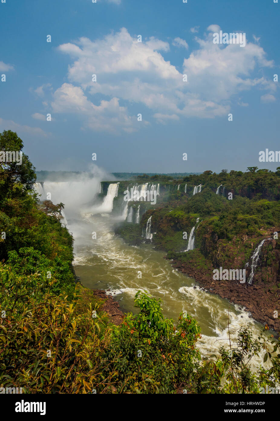 Vue de la Gorge du Diable, une partie de l'Iguazu, l'UNESCO, Foz do Iguaçu, l'État de Parana, Brésil Banque D'Images