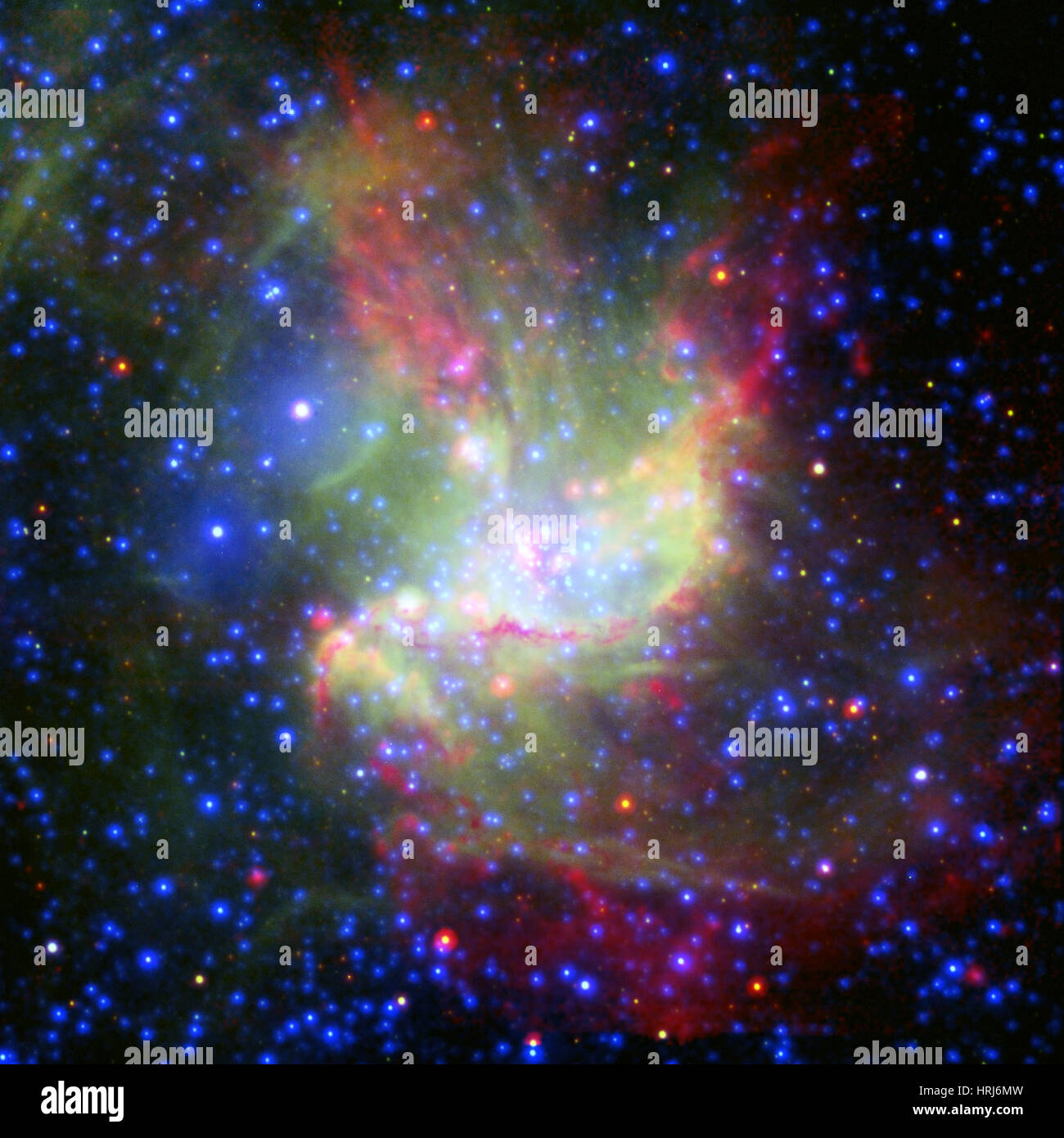 Amas d'étoiles ouvert NGC 346, SMC Banque D'Images