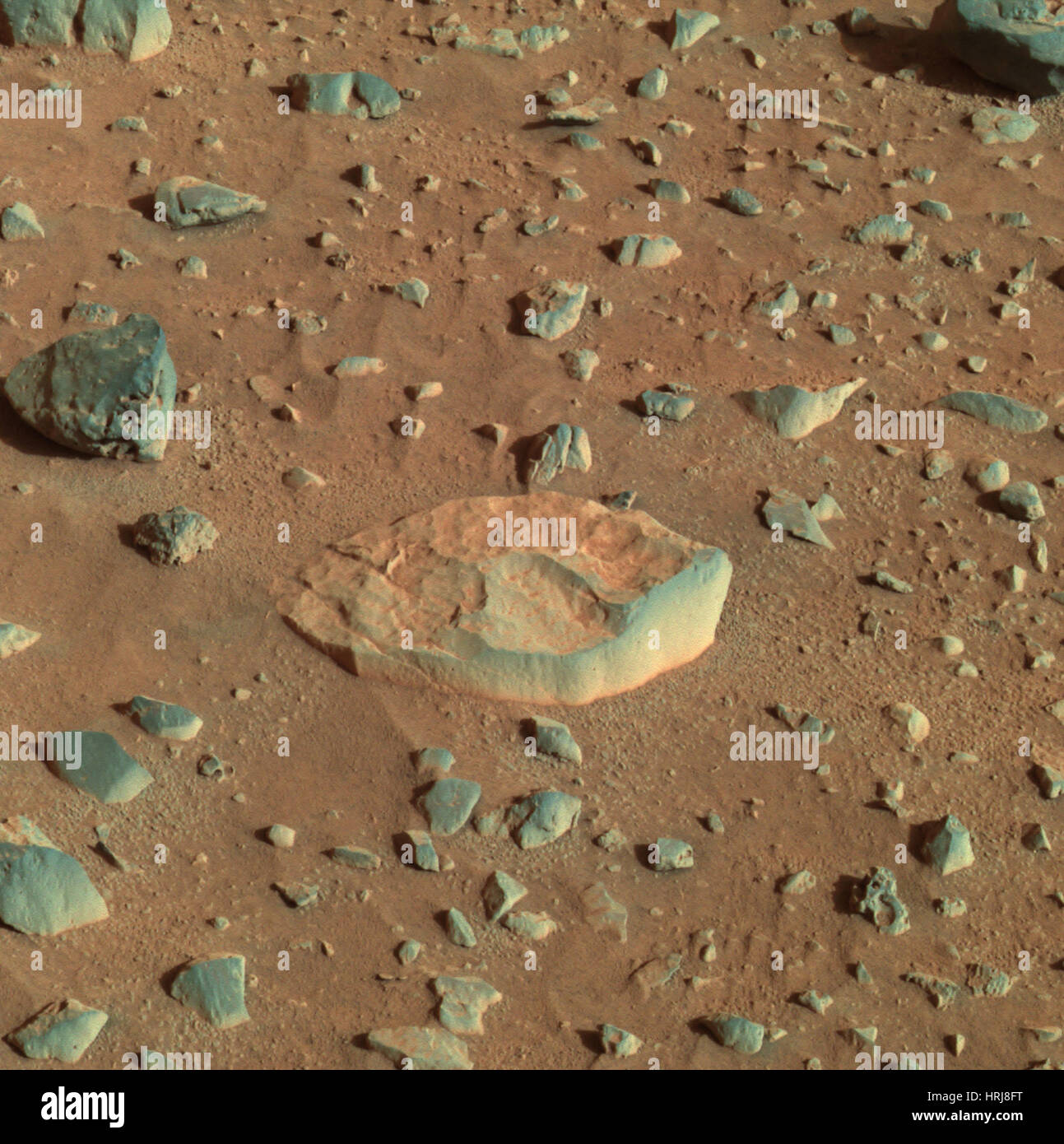 La mission Mars Exploration Rover Spirit of Rock, bateau blanc cible Banque D'Images