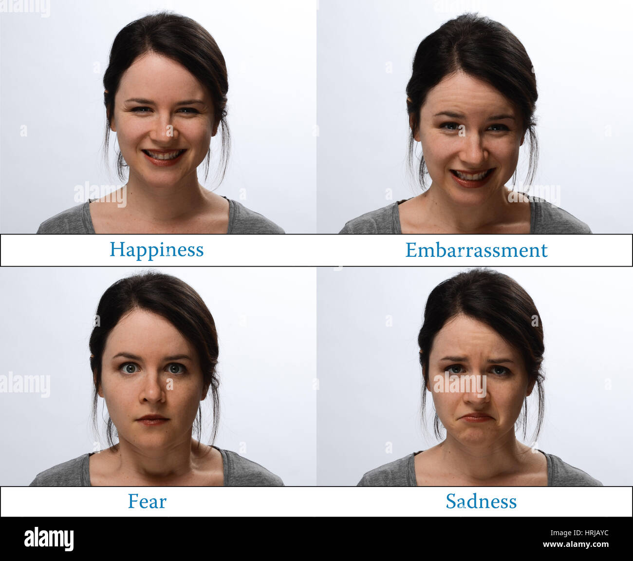 Différentes expressions du visage Banque D'Images