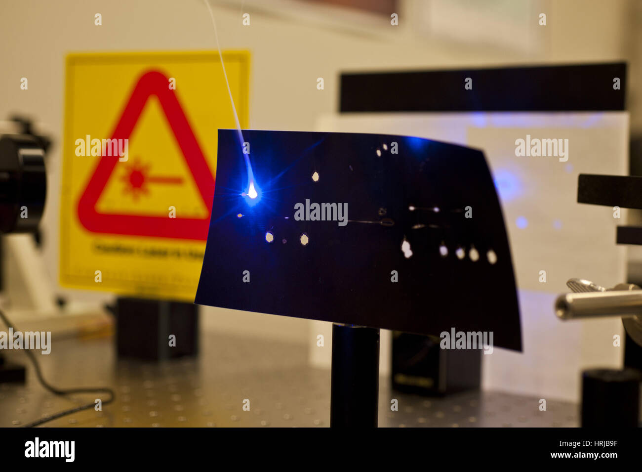 Laboratoire d'évaluation de la sécurité laser Banque D'Images
