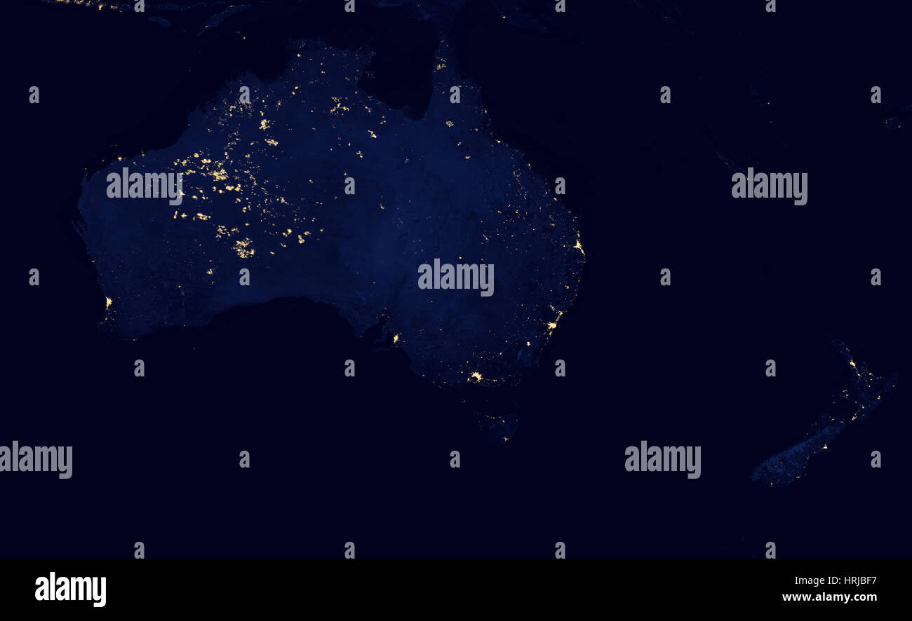 L'Australie dans la nuit, 2012 Banque D'Images