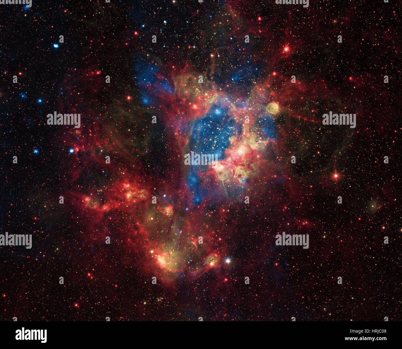 NGC 1929, le LMC N44 Superbubble, Composite Banque D'Images