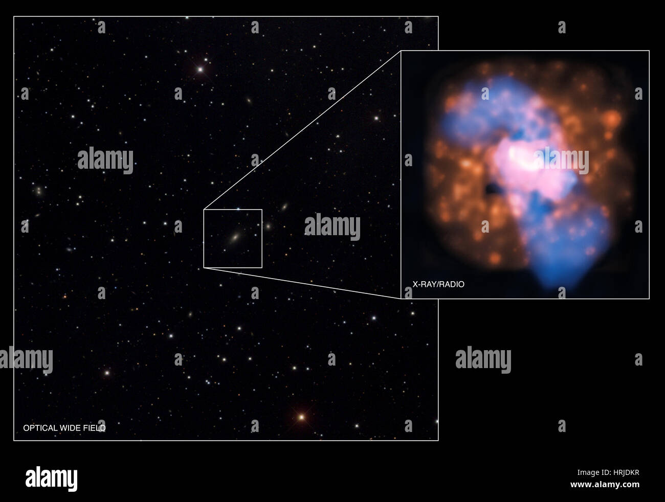 4C +00.58 Galaxie, Trou noir, Composite Banque D'Images