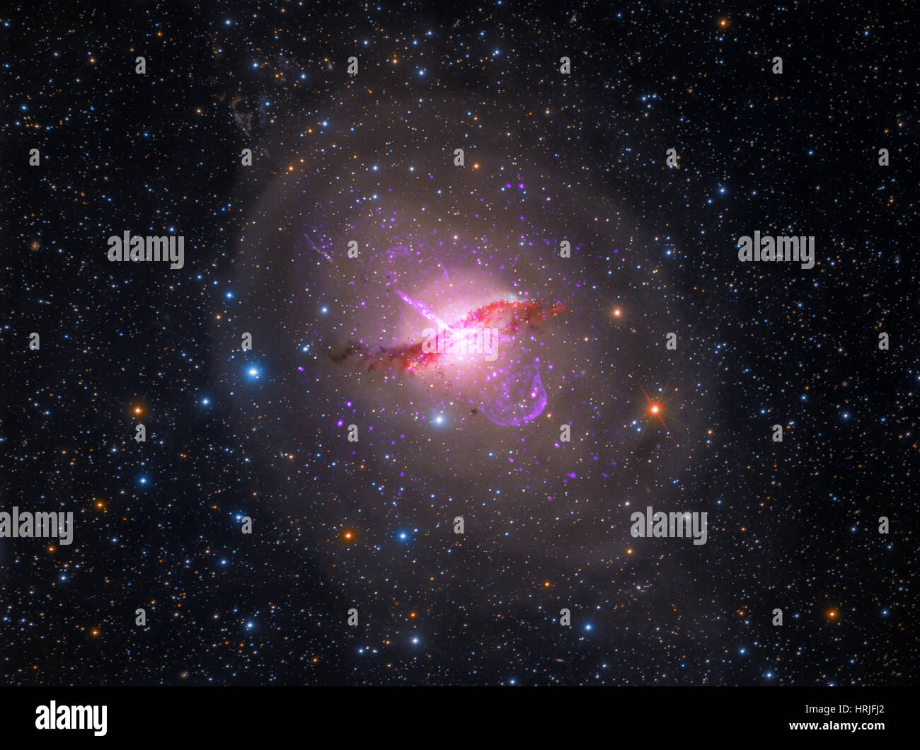 Centaurus A, NGC 5128, Composite Banque D'Images