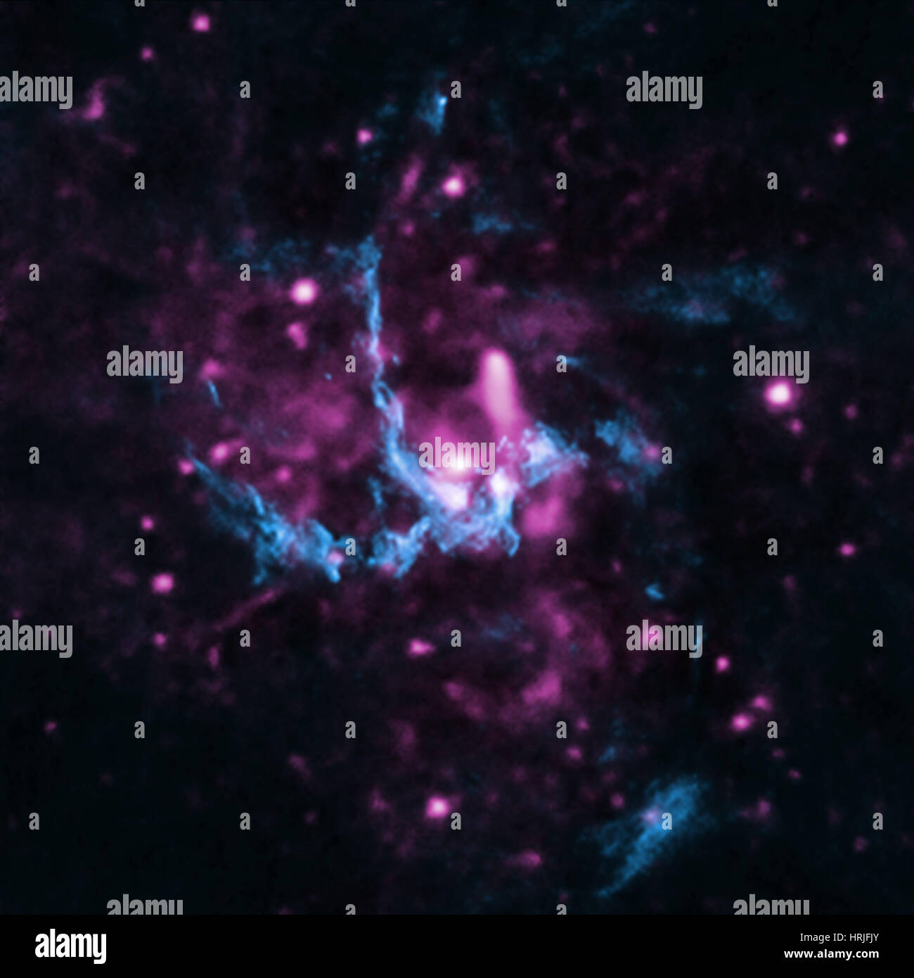 Sagittarius A*, trou noir supermassif, Composite Banque D'Images