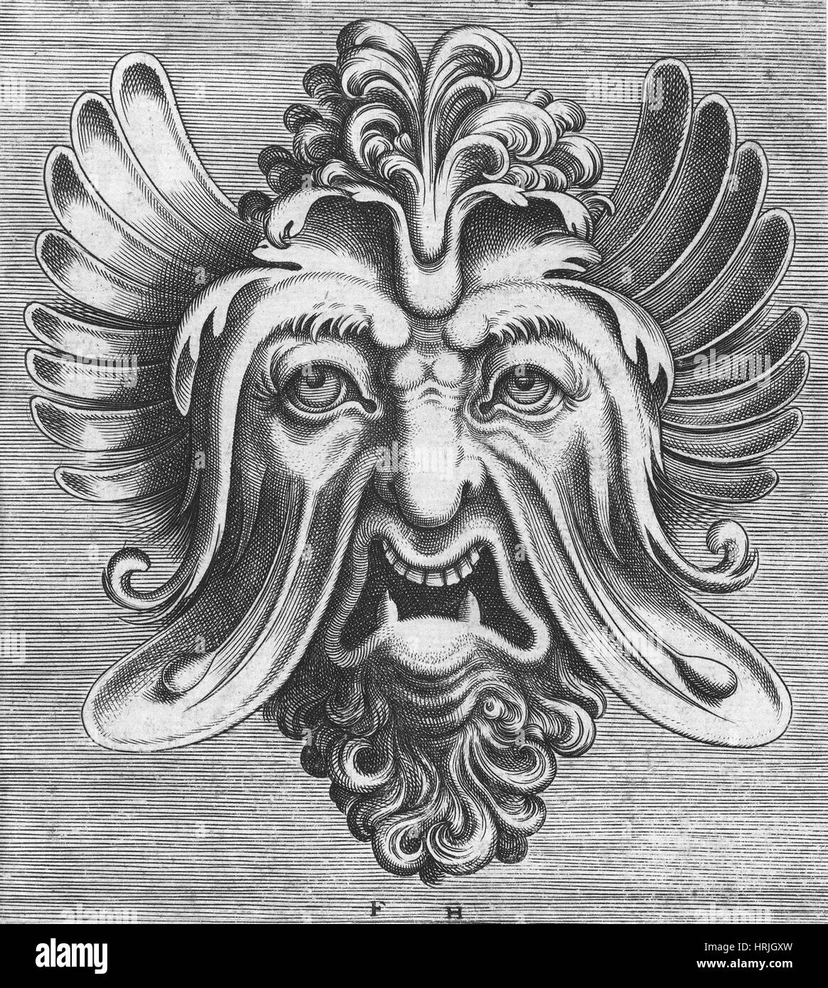 Masque Flamand, 1555 Banque D'Images