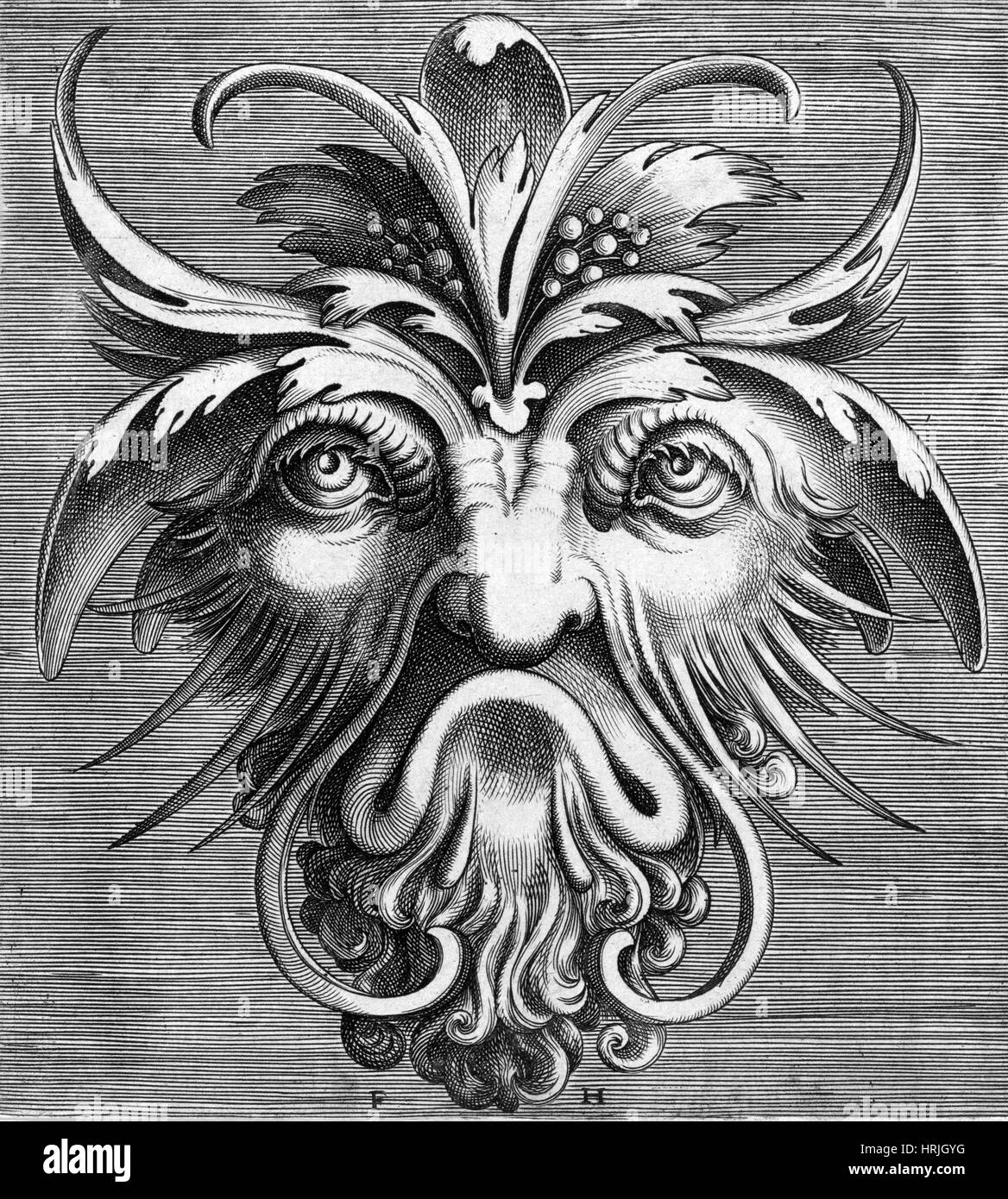 Masque Flamand, 1555 Banque D'Images