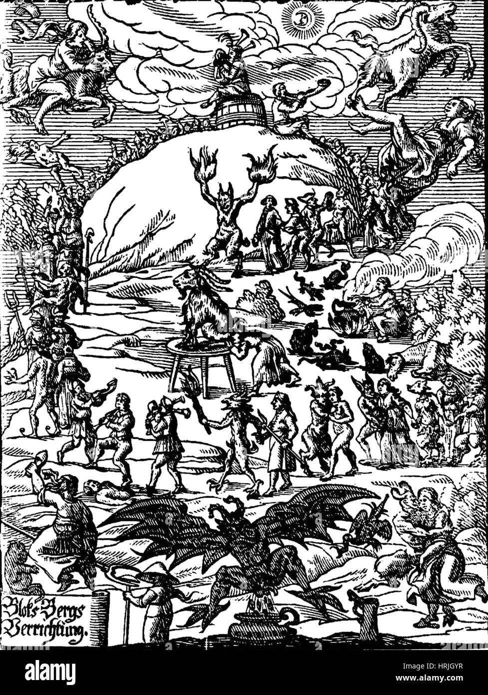 Nuit de Walpurgis, 1668 Banque D'Images