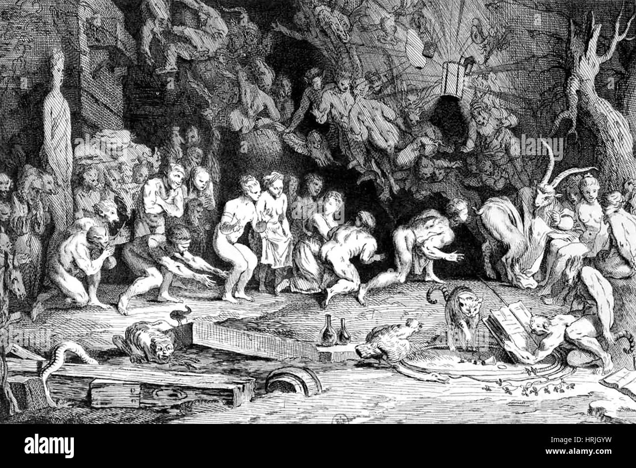 Sabbat des sorcières, 18e siècle Banque D'Images