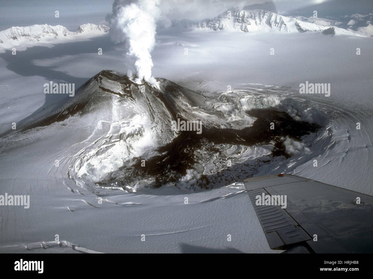 Le mont Veniaminof éruption, 1983-1984 Banque D'Images
