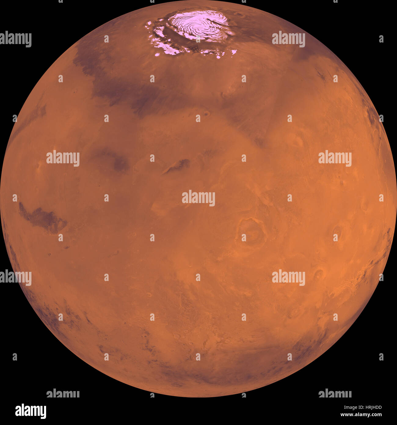 Mars, Viking Orbiter Mosaic Banque D'Images